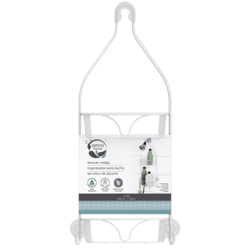 Zenna Home 7543WW 21 in. H X 8.8 in. W X 4 in. L White Shower Caddy