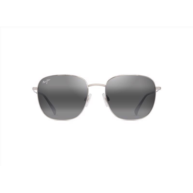 Maui Jim 603429079468 Olali AF Sunglasses Unisex Shiny Silver w/Black Frame Neutral Grey Lens Polarized