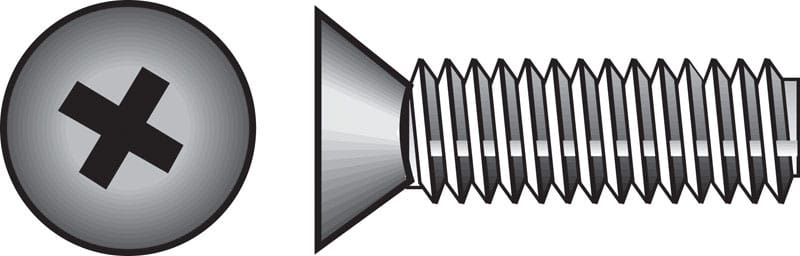 Hillman 101038 No. 6-32 Ga. X 1 in. L Phillips Flat Head Zinc-Plated Steel Machine Screws 100 pk