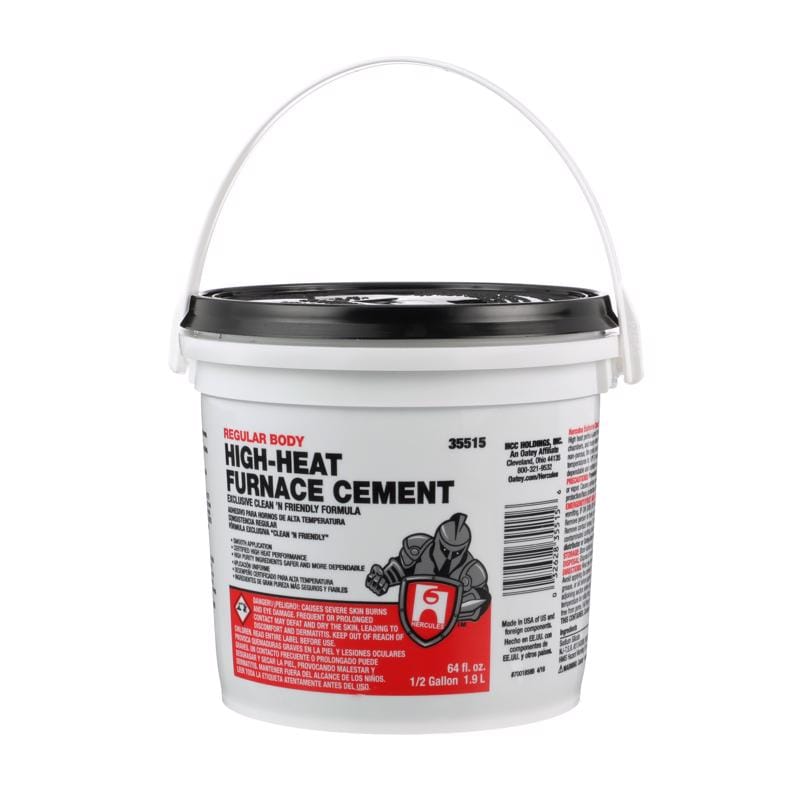 Hercules 35515 Oatey White High Heat Furnace Cement For Furnace 1/2 gal