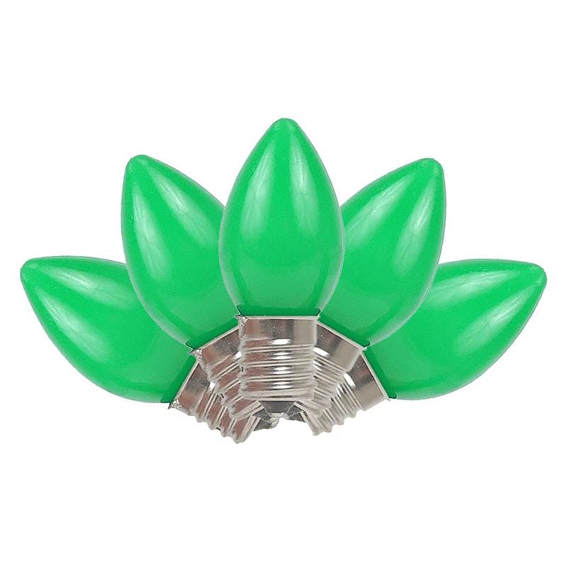 Celebrations BU4C7OGRA Incandescent C7 Green 4 ct Replacement Christmas Light Bulbs 0.08 ft.