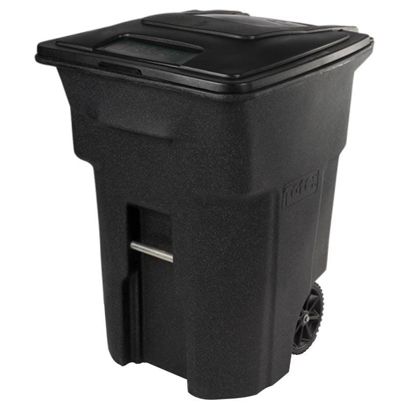 Toter 79248-R2200 48 gal Black Polyethylene Wheeled Garbage Can Lid Included