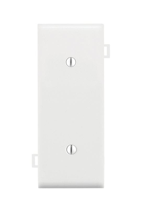 Leviton PSC14-00W White 1 gang Thermoplastic Nylon Blank Wall Plate 1 pk