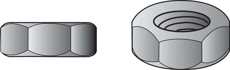 Hillman 150057 7/16 in. Zinc-Plated Steel SAE Hex Nut 50 pk