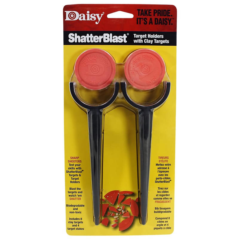 Daisy 980872-444 ShatterBlast Target Holders with Clay Targets 1 pk