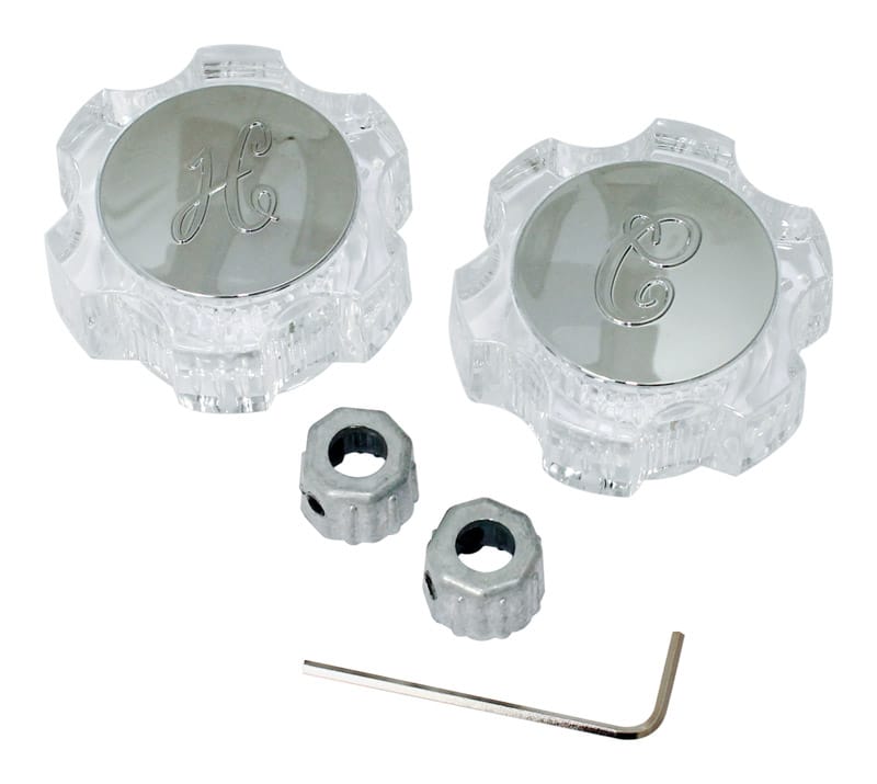 Plumb Pak PP805-2 Chrome Bathroom and Kitchen Faucet Handles