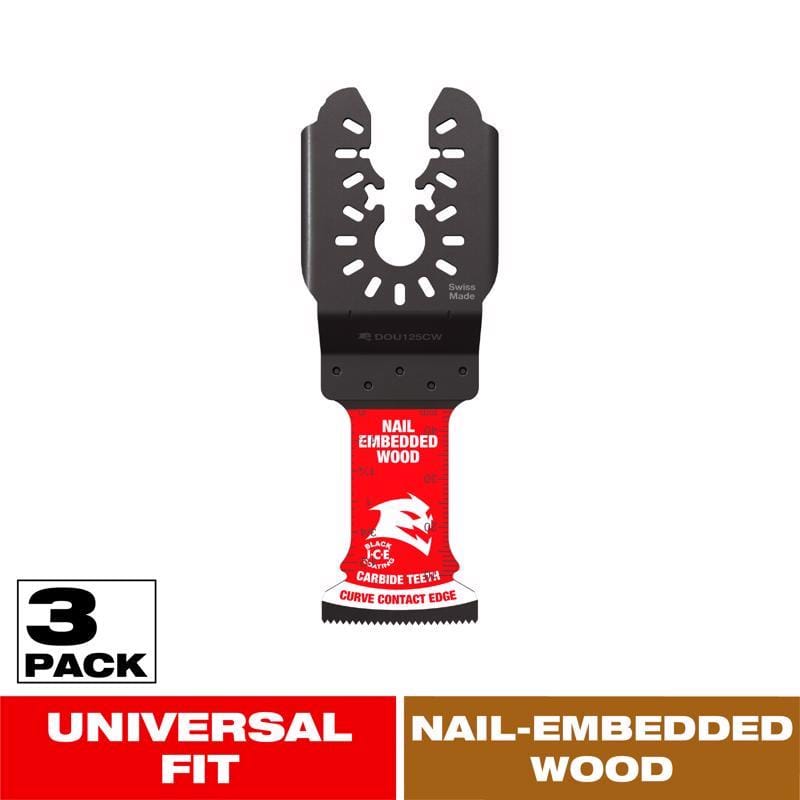 Diablo DOU125CW3 Demo Demon Amped 1-3/4 in. L X 1-1/4 in. W Carbide Oscillating Blade Nail-Embedded Wood 3 pk