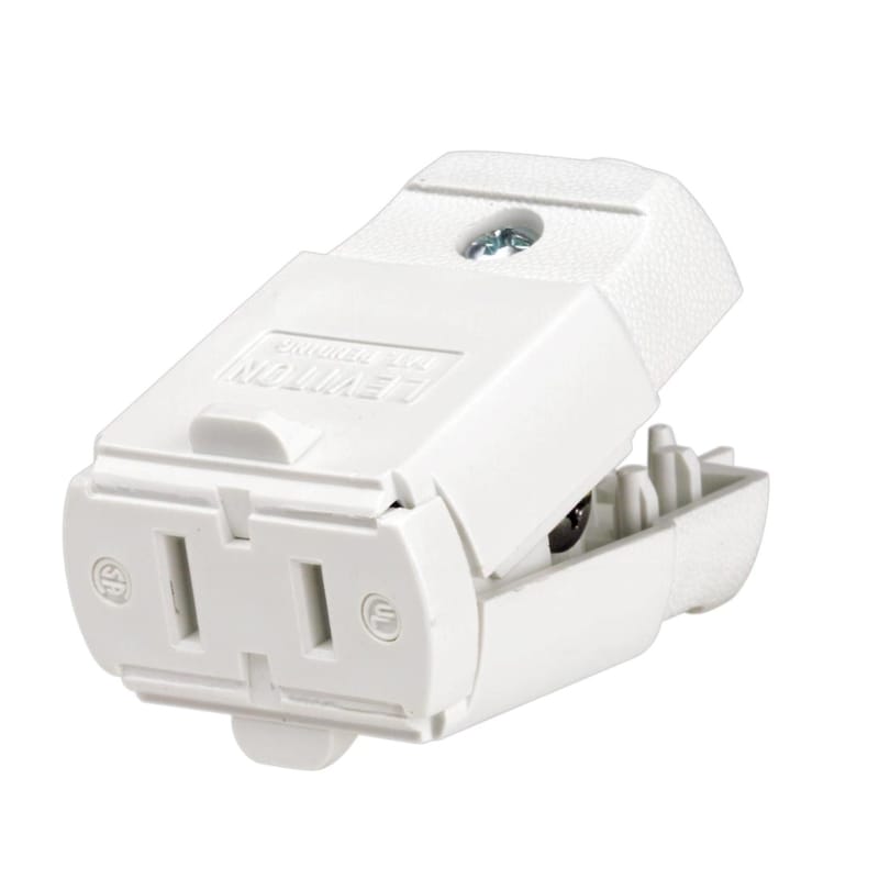 Leviton C22-00102-0WP Residential Thermoplastic Non-Grounding/Straight Blade Connector 1-15R 20-16 AWG 2 Pole 2 Wi