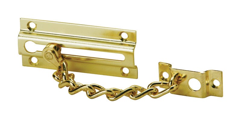 Ives 481F3 1-7/16 in. H X 3-3/8 in. L Polished Brass Brass Chain Door Guard