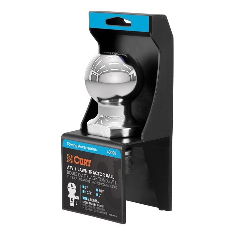 CURT 40098 Hitch Ball Crm 2" 2000Lb