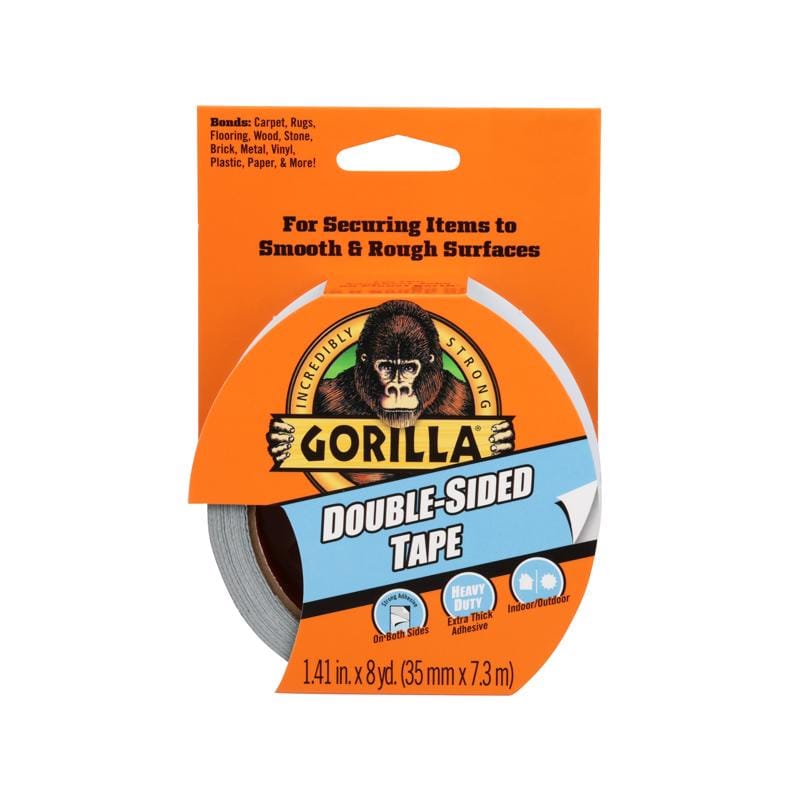 Gorilla 100925 1.41 in. W X 8 yd L Gray Double-Sided Duct Tape