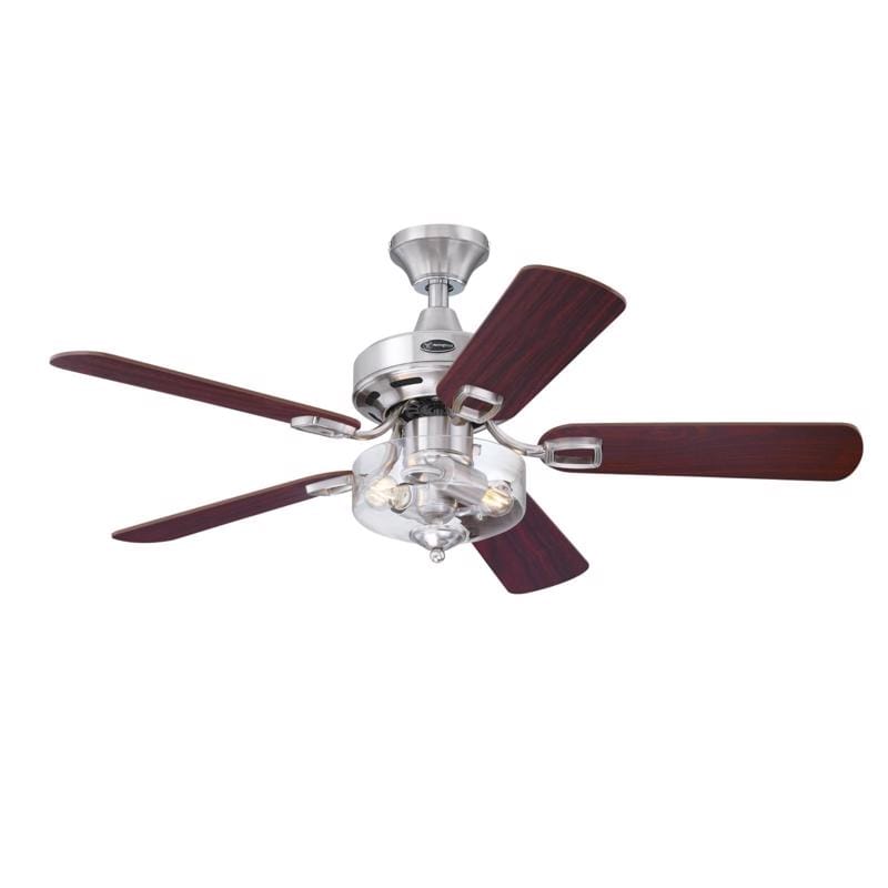 Westinghouse 7312500 Richboro SE 42 in. Brushed Nickel Brown LED Indoor Ceiling Fan