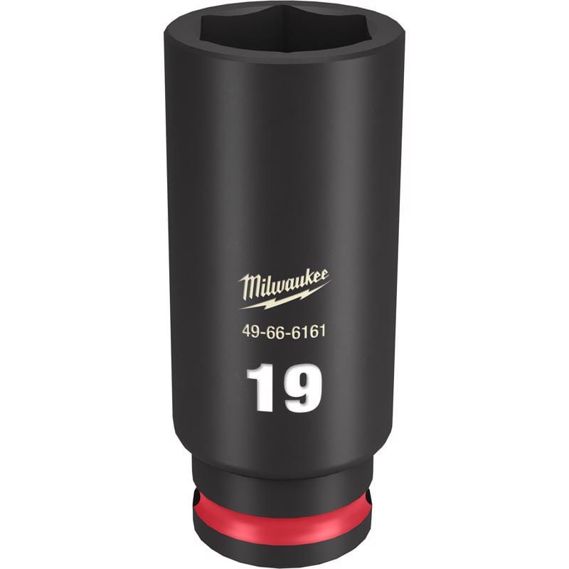 Milwaukee 49-66-6161 SHOCKWAVE 19 mm X 3/8 in. drive Metric 6 Point Deep Impact Socket 1 pc