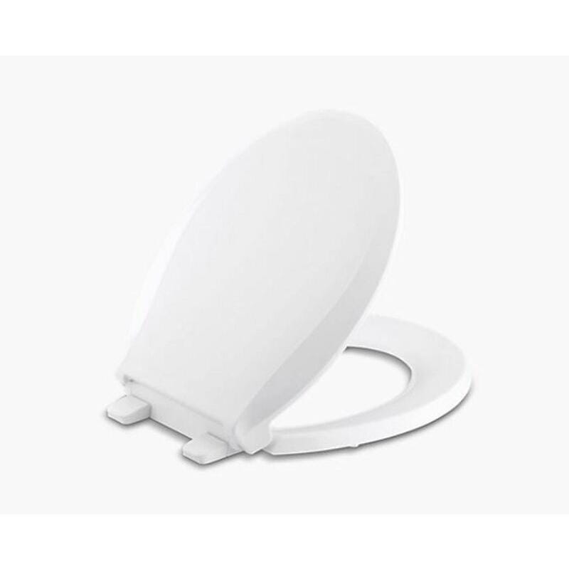 Kohler 4639-RL-0 Cachet Slow Close Round White Plastic Toilet Seat