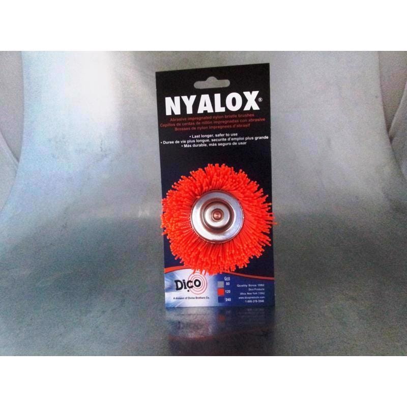 Dico 541-780-2-1/2 Nyalox 2.5 in. D X 1/4 in. X 1/4 in. D Crimped Nylon Mandrel Mounted Cup Brush 4500 rpm 1 pc