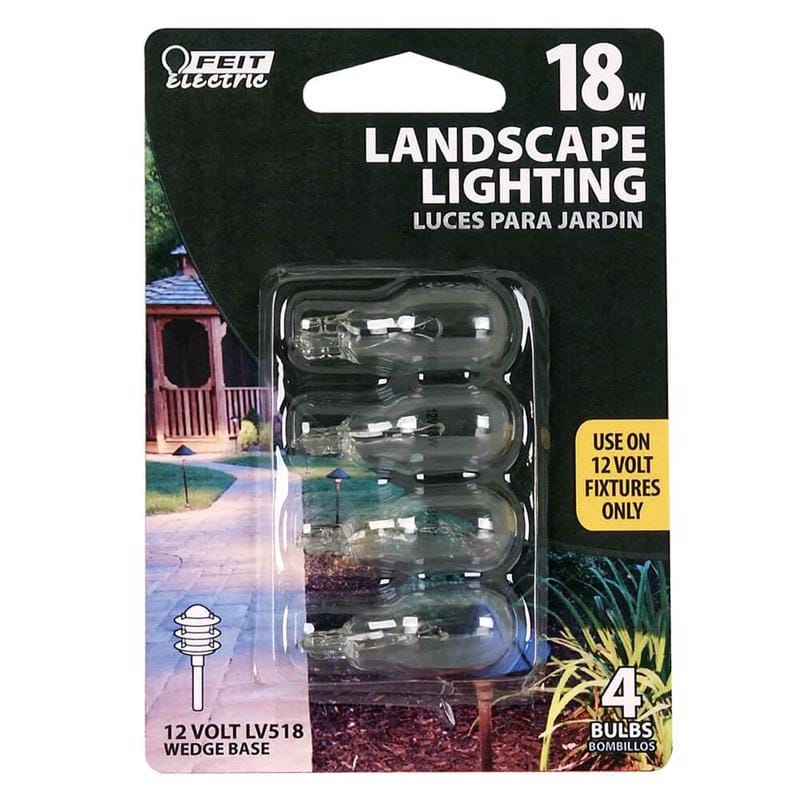 Feit BPLV518/4/RP 18 W T5 Landscape and Low Voltage Incandescent Bulb Wedge Soft White 4 pk