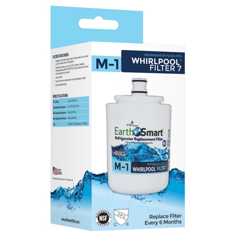 Earthsmart 102642 M-1 Refrigerator Replacement Filter For Whirlpool Filter 7