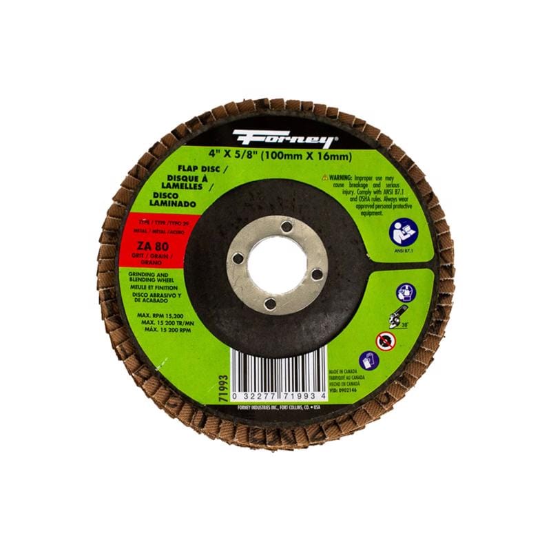 Forney 71993 Flap Disc 4X5/8" 80 Gt T29
