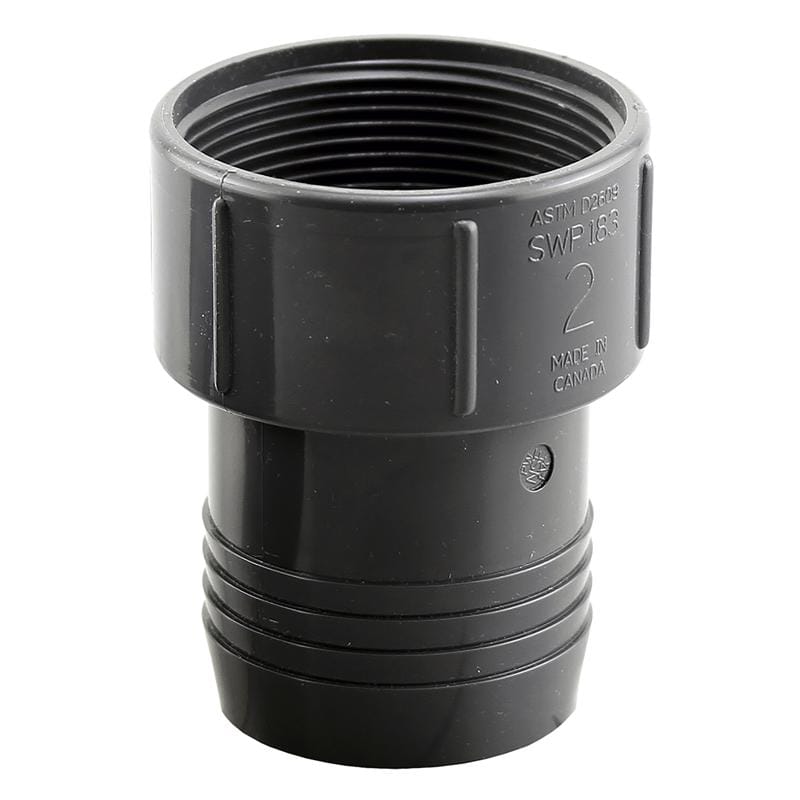 Boshart Industries UPVCFA-20 2 in. Insert in. X 2 in. D FPT Polypropylene 2-1/2 in. Female Adapter 1 pk