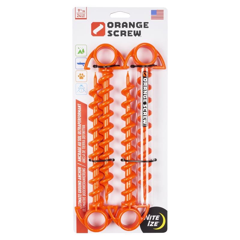 Nite Ize OSS-31-4R3 Orange Screw Small Ground Anchor 4 pk