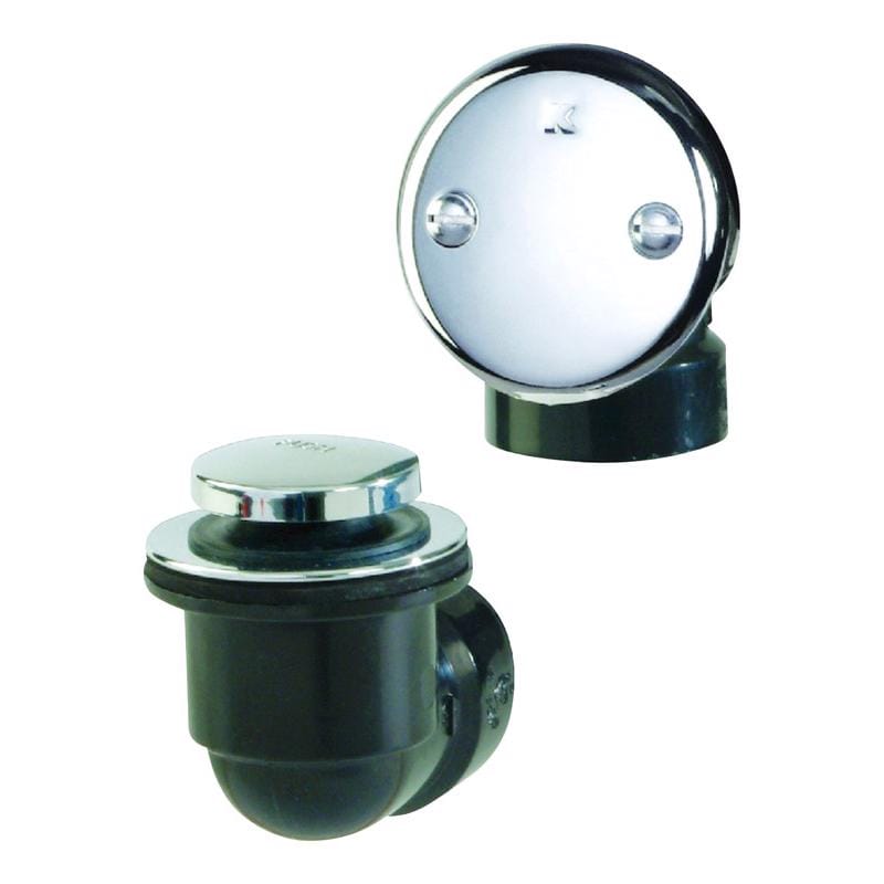 Keeney 631ABS Foot Lok Stop 1-1/2 in. D Chrome Plastic Bath Drain Half Pack