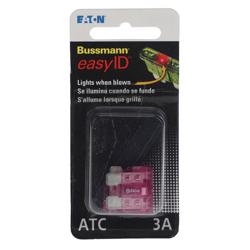Bussmann BP/ATC-3ID EasyID 3 amps Illuminating Fuse 2 pk