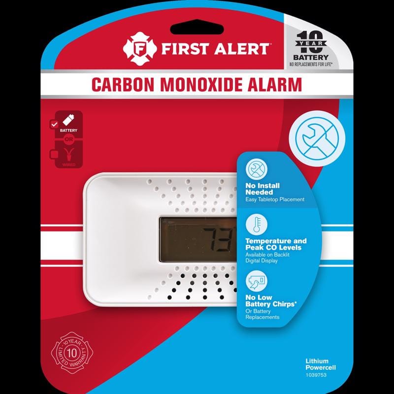 First Alert 1039753 Battery-Powered Electrochemical Carbon Monoxide Detector