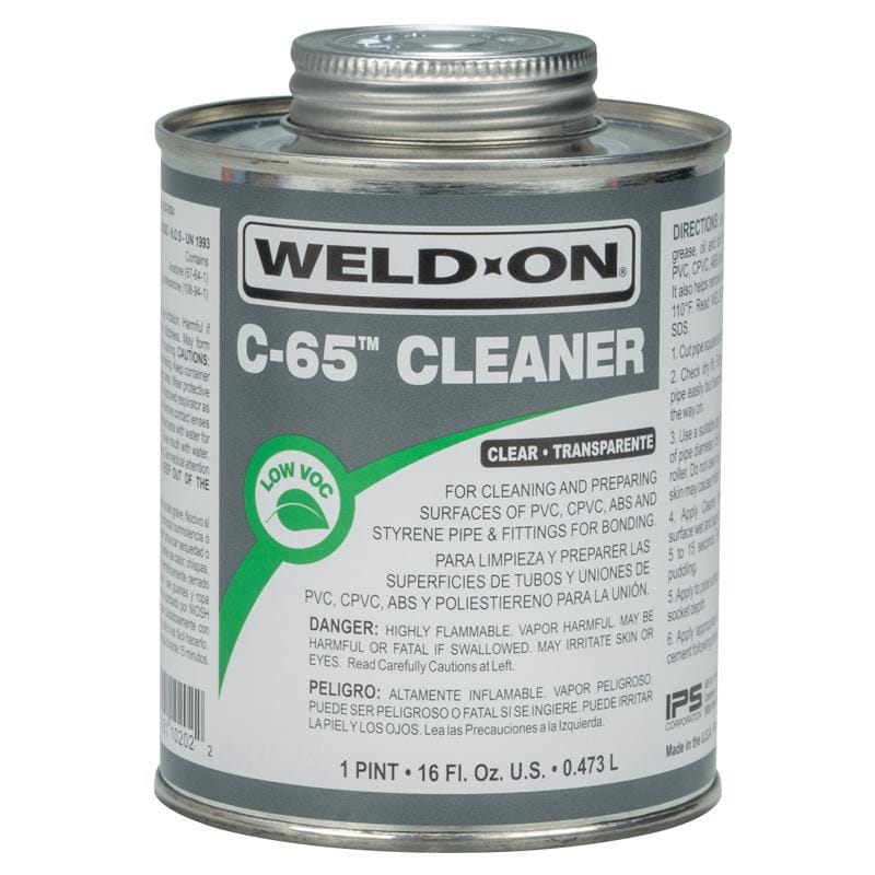 Weld-On 10202 C-65 Clear Cleaner For CPVC/PVC 16 fl. oz.