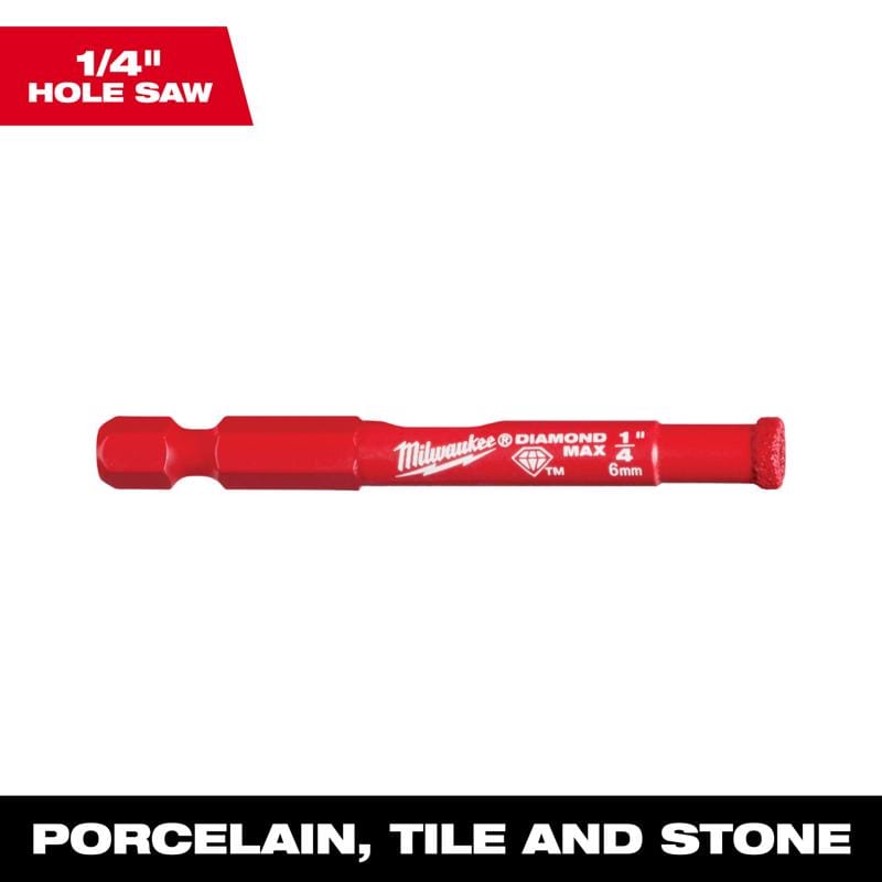 Milwaukee 49-56-0505 1/4" Diamond One-Piece Hole Saw