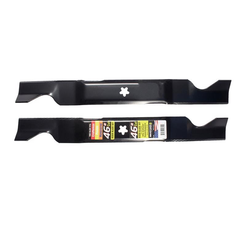 MaxPower 561739 46 in. Standard Mower Blade Set For Riding Mowers 2 pk