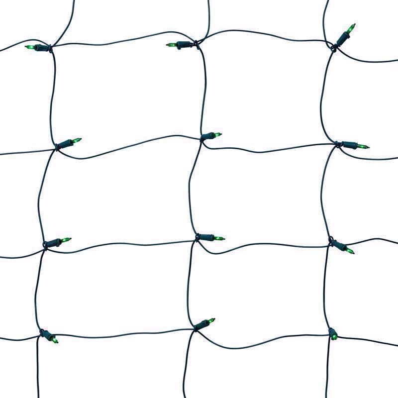 Celebrations RNT100GRA Classic LED T5 Green 100 ct Net Christmas Lights 4 ft.