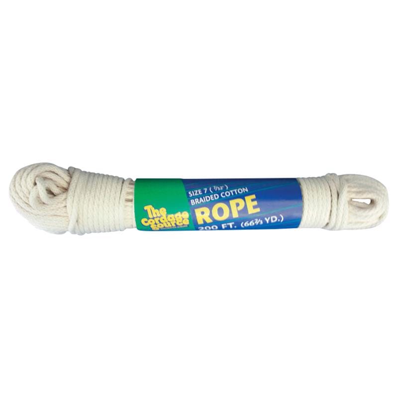 The Cordage Source 35 S-WA 7/32 in. D X 200 ft. L White Braided Cotton Clothesline Rope