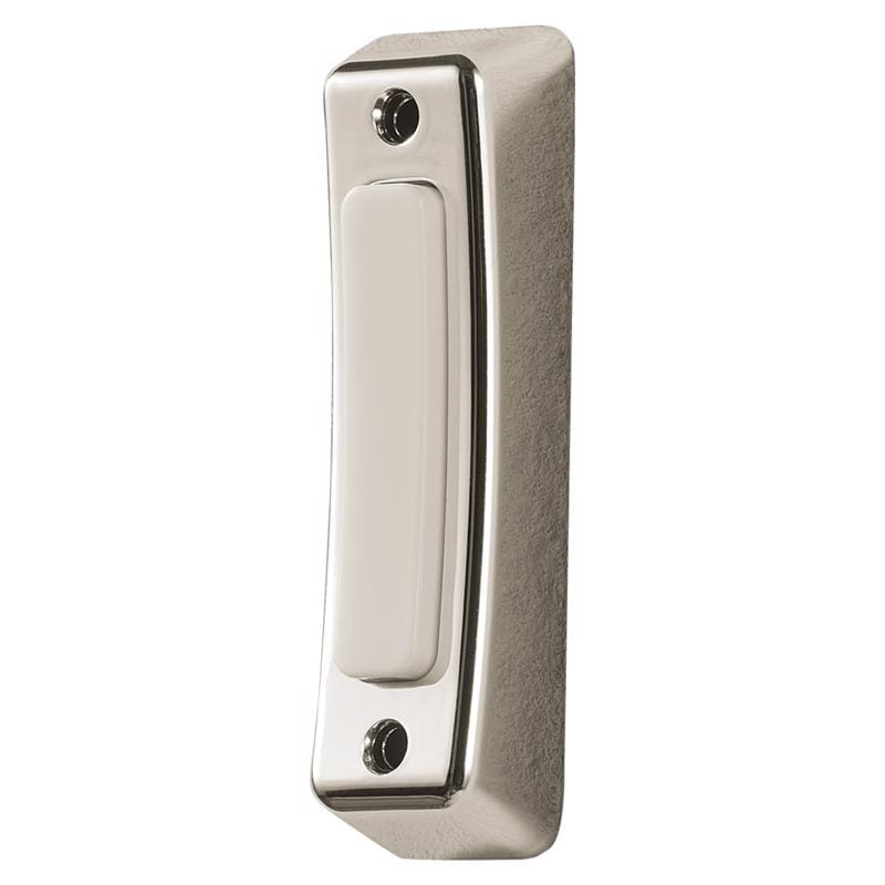 Heath Zenith 18000222 Heath Zenith Satin Nickel Silver Metal Wired Pushbutton Doorbell