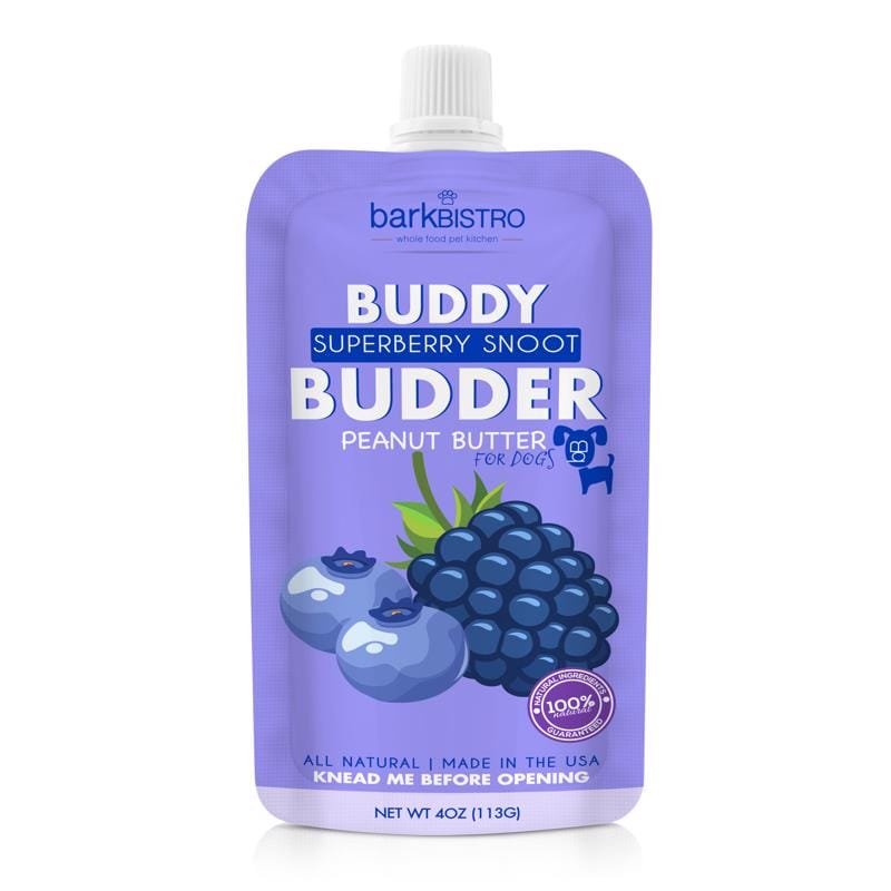 Bark Bistro Company 6910 Buddy Budder Superberry Snoot Grain Free Peanut Butter For Dogs 4 oz 3 in. 1 pk