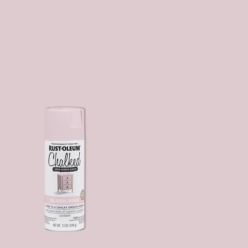 Rust-Oleum 302594 Chalked Matte Blush Pink Chalky Finish Paint 12 oz