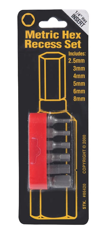Best Way Tools B86420 Assorted 1/4 in. X 1 in. L Screwdriver Bit Carbon Steel 6 pc