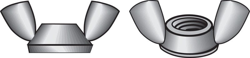 Hillman 180240 8-32 in. Zinc-Plated Steel SAE Wing Nut 100 pk