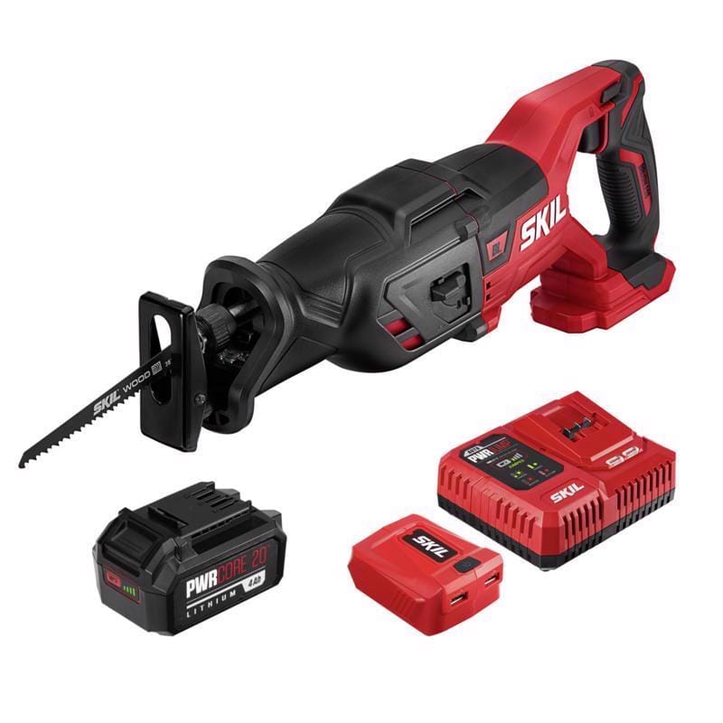 Skil RS5884-1A 20V PWR CORE 20 Cordless Brushless Reciprocating Saw Kit (Battery & Charger)