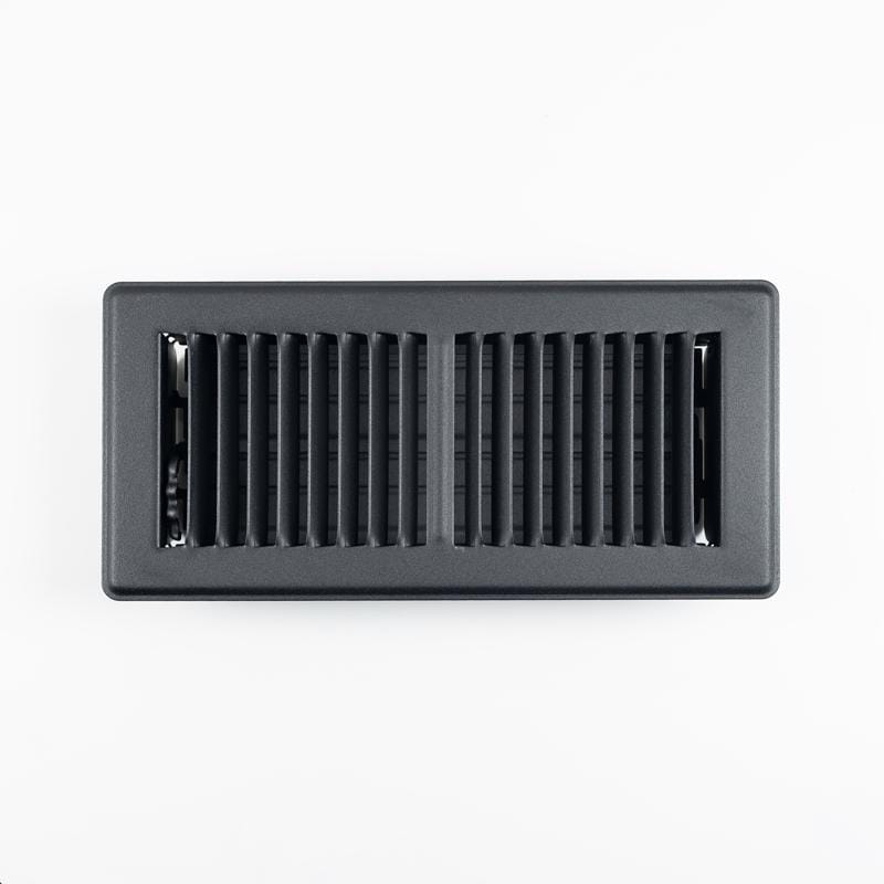 Rectorseal C150MMB04X10 Tru Aire 4 in. H X 10 in. W 2-Way Powder Coat Black Steel Floor Register