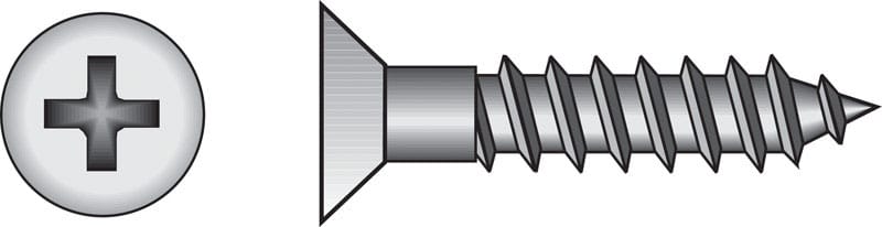 Hillman 40066 No. 8 Ga. X 1-1/4 in. L Phillips Zinc-Plated Coarse Wood Screws 100 pk