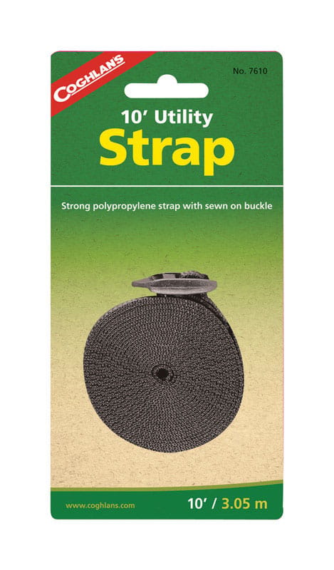Coghlan'S 7610 1 in. W X 10 ft. L Black Utility Strap 1 lb 1 pk