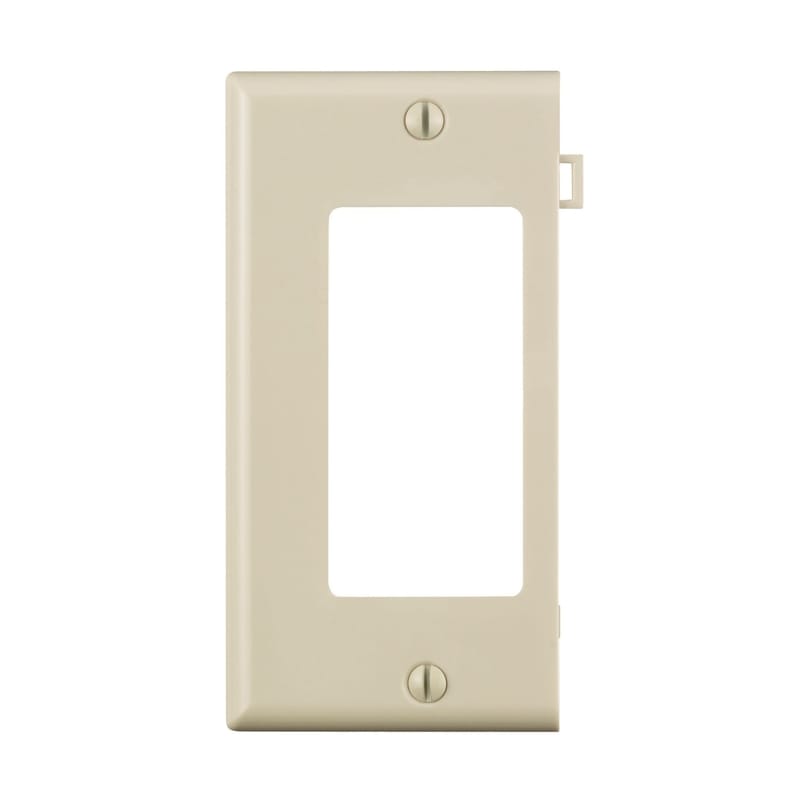 Leviton PSE26-00T Light Almond 1 gang Thermoplastic Nylon Decorator Sectional End Wall Plate 1 pk