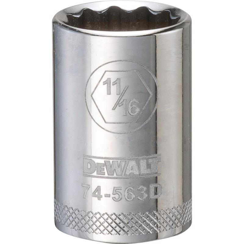 Dewalt DWMT74563OSP 11/16 in. X 1/2 in. drive SAE 12 Point Socket 1 pc