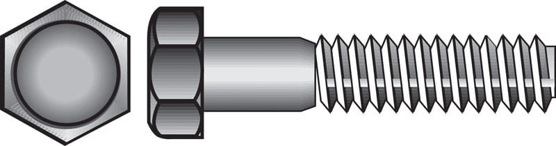 Hillman 190051 1/4 in. D X 4 in. L Zinc Plated Steel Hex Bolt 100 pk