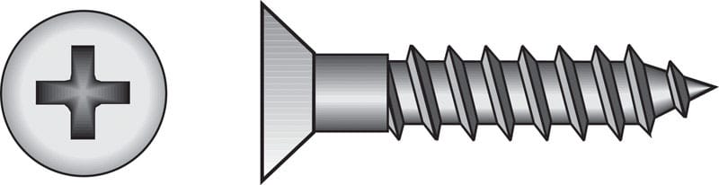 Hillman 40021 No. 6 Ga. X 1 in. L Phillips Zinc-Plated Coarse Wood Screws 100 pk