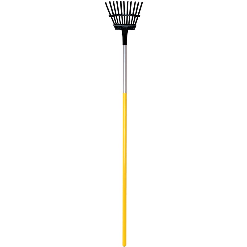 True Temper 1789300 55.32 in. 11 Tine Steel Shrub Rake Steel Handle