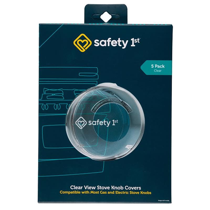 Safety 1ST 48409 Clear Plastic Stove Knob Covers 5 pk