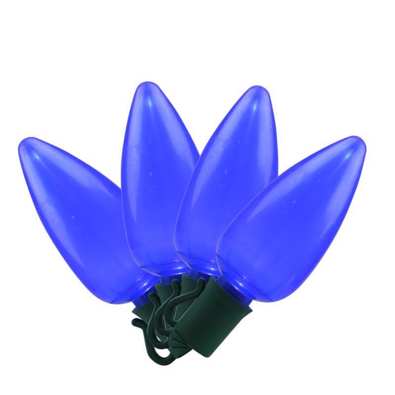 Celebrations BU4C9OBLA Incandescent C9 Blue 4 ct Replacement Christmas Light Bulbs 0.08 ft.