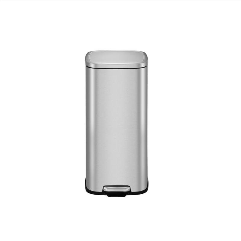 Eko EK9384MT-30L Stella 7.9 gal Silver Stainless Steel Step Pedal Trash Can