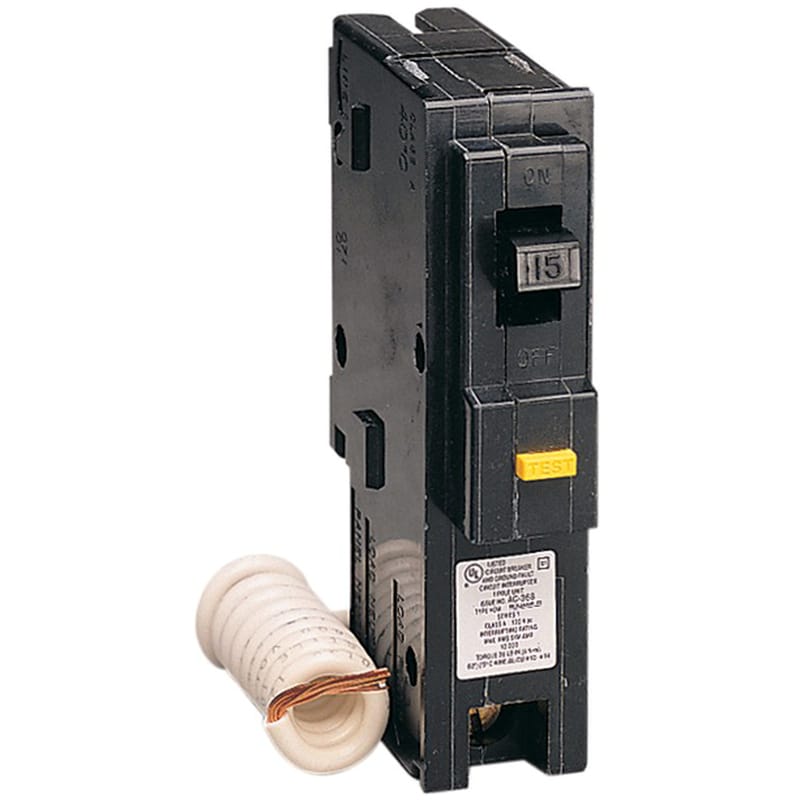 Square D HOM115GFICP HomeLine 15 amps Plug In Single Pole Circuit Breaker
